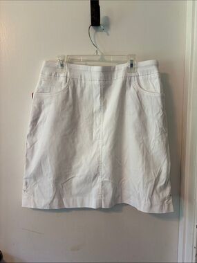 Hilary Radley White A-Line Skirt with Tag